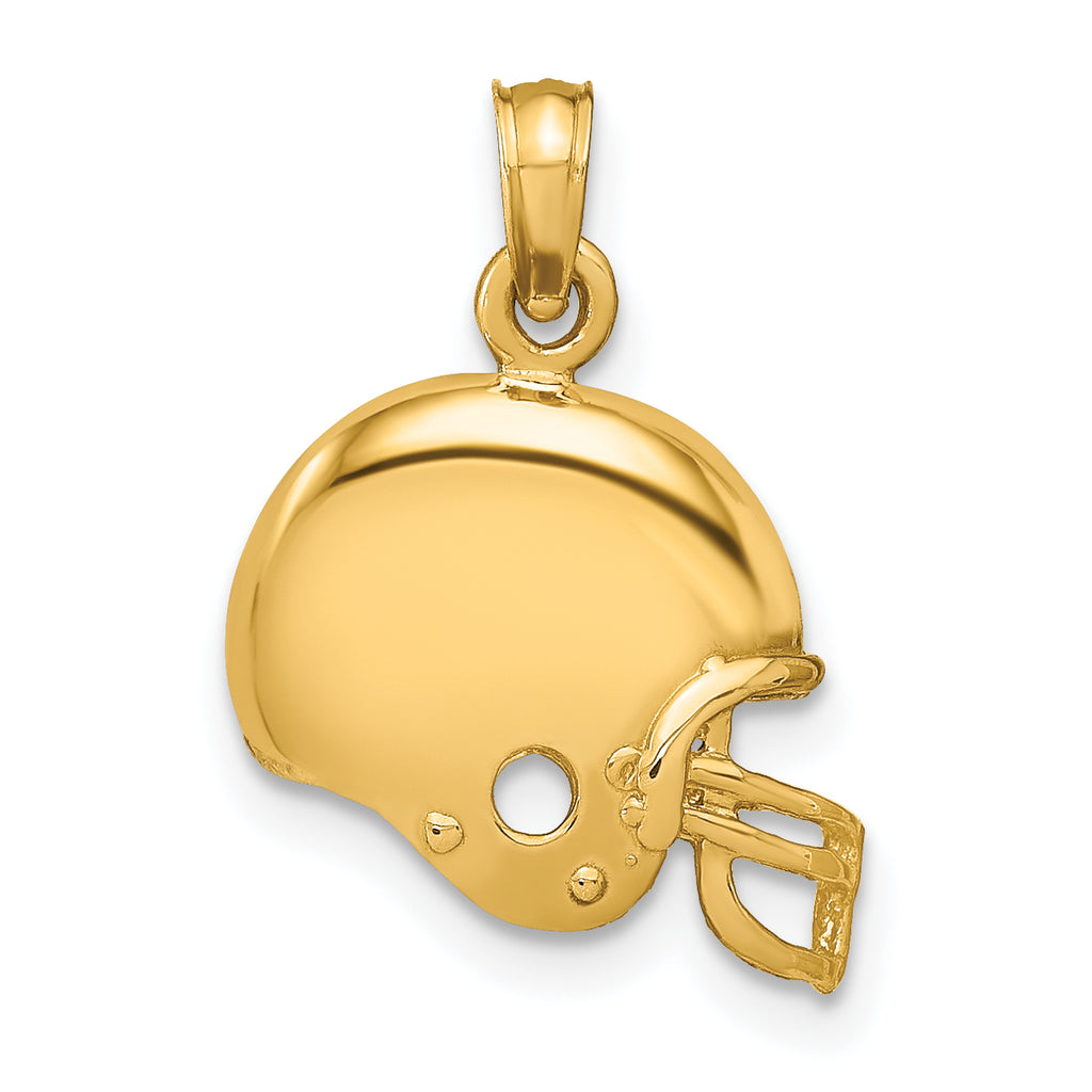 10K None Football Helmet Pendant