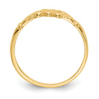 10k Heart Baby Ring