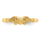 10k Heart Baby Ring