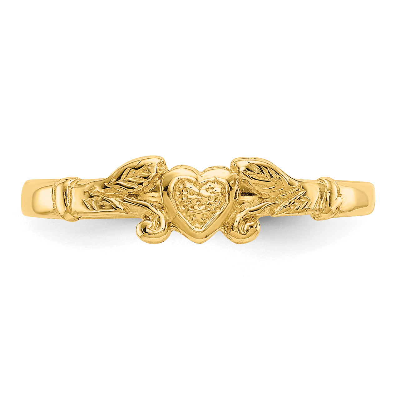 10k Heart Baby Ring