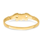 10k Heart Baby Ring