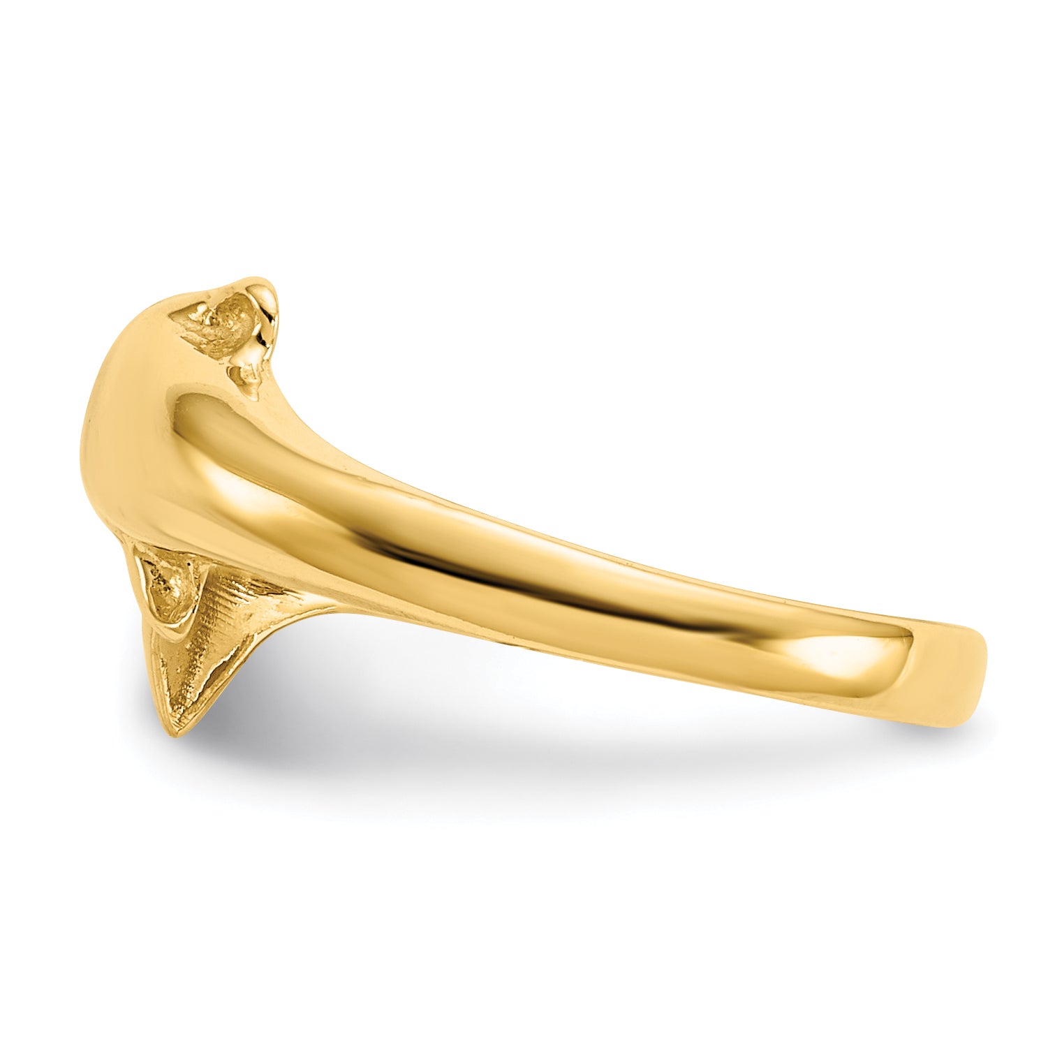 10K Dolphin Toe Ring - view 3