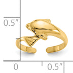 10K Dolphin Toe Ring - view 4