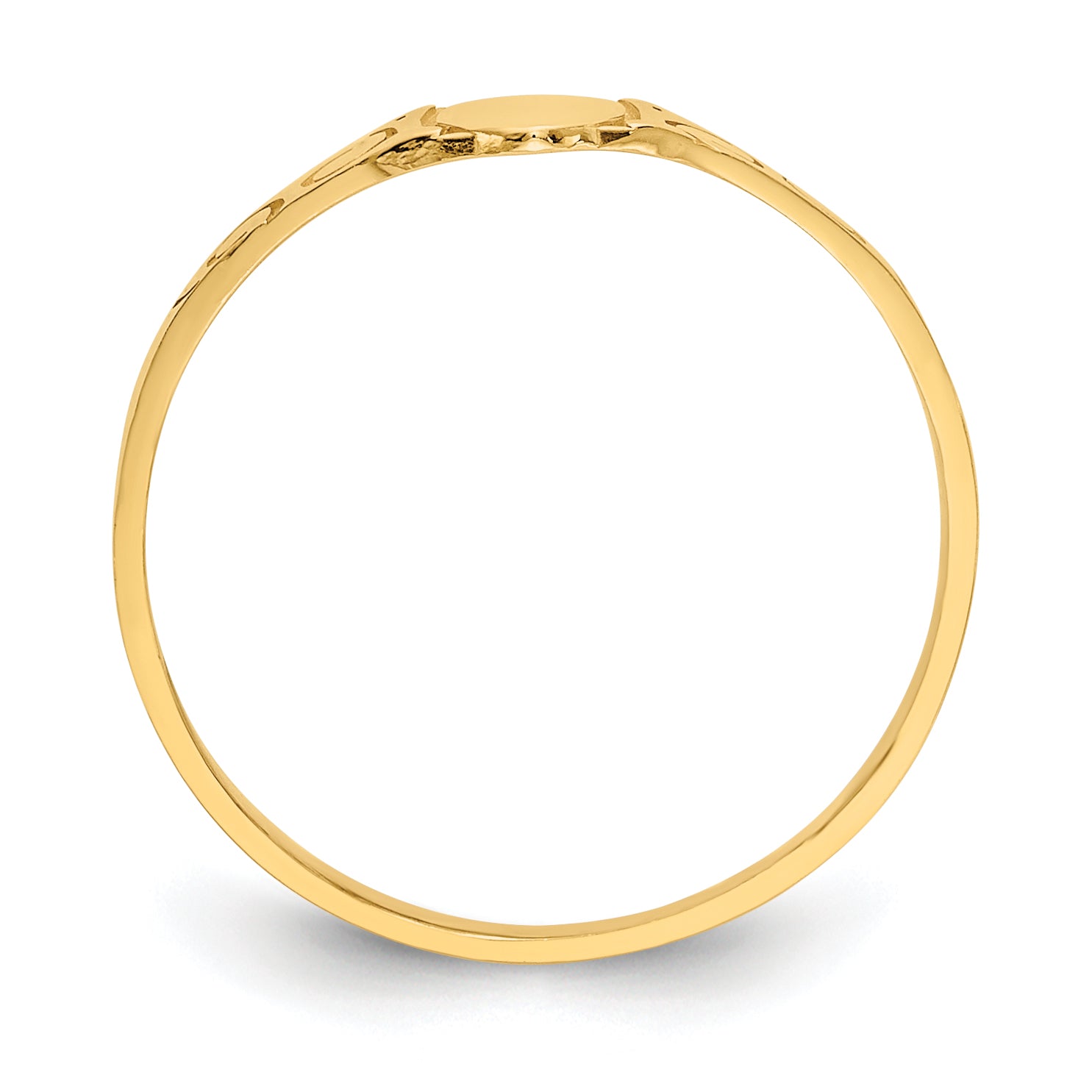 10k Polished Oval Child's Signet Ring Secondary image
