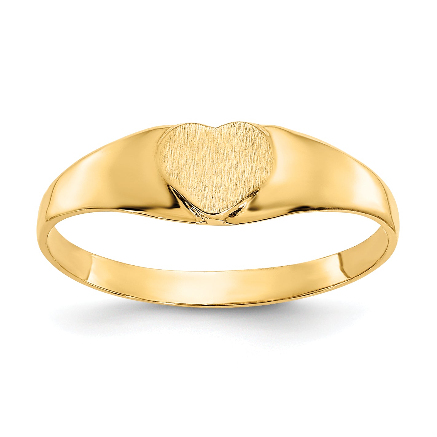 10k Satin Child's Heart Signet Ring Main image