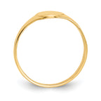 10k High Polished Oval Baby Signet Ring
