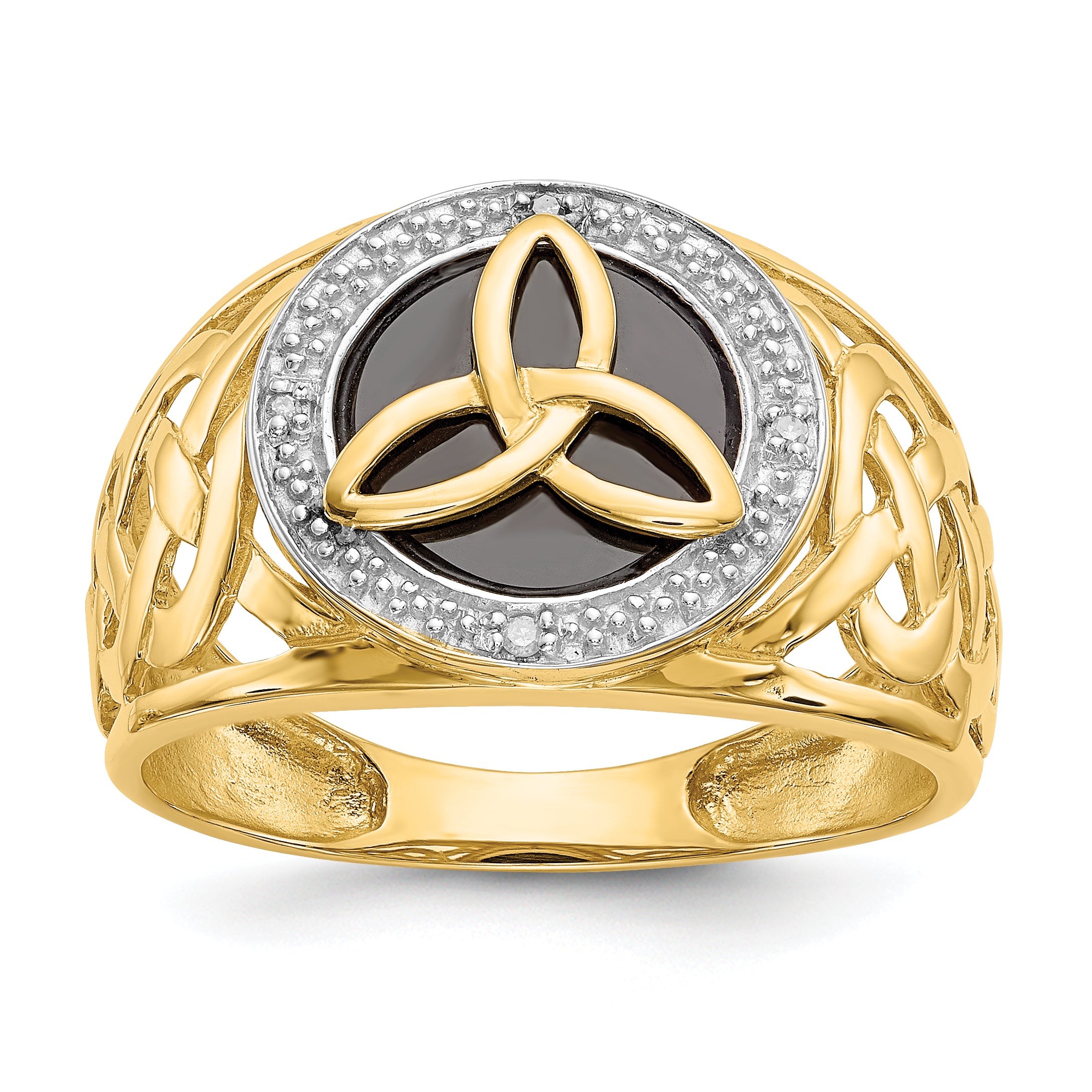 10K Two-tone 15 Heart Ring