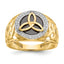 10K Two-tone 15 Heart Ring