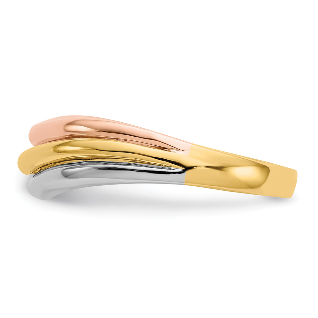 10K Tri-Color Open Fancy Ring