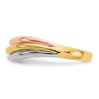 10K Tri-Color Open Fancy Ring