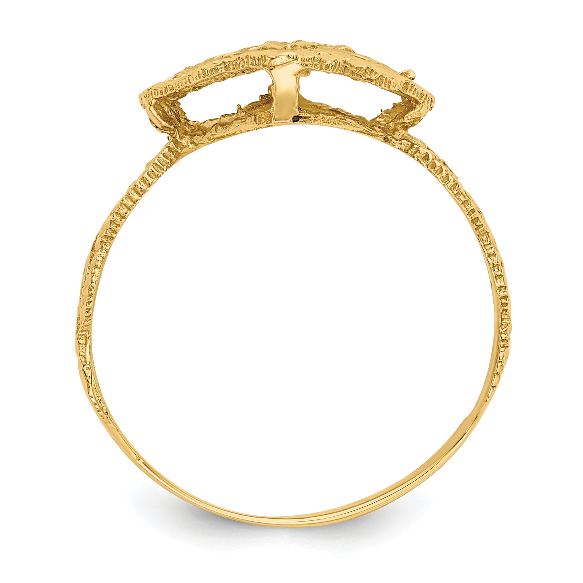 10K Diamond Cut Filigree Ring Secondary image