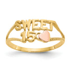 10K Polished Hearts Ring