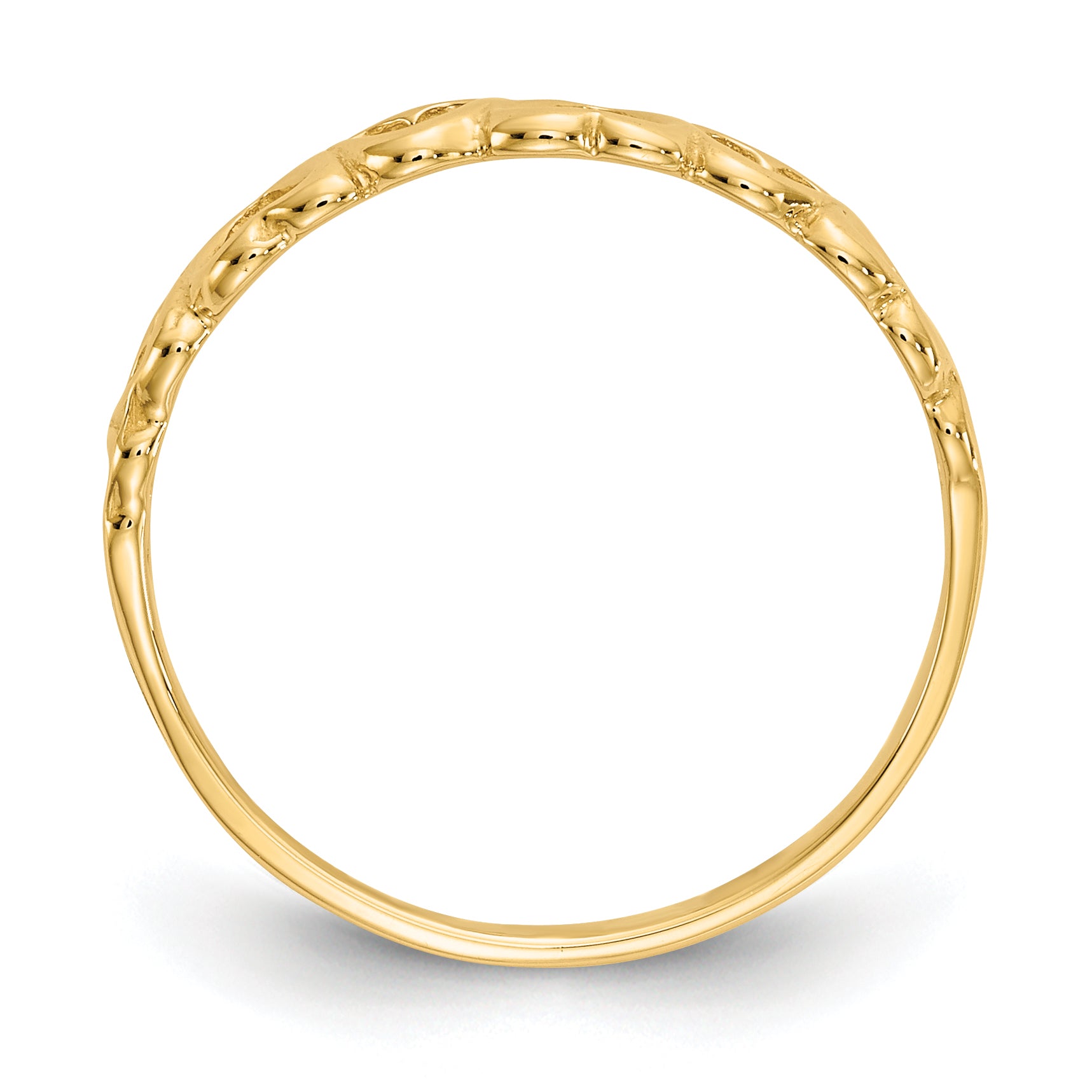 10K Polished Hearts Ring Secondary image