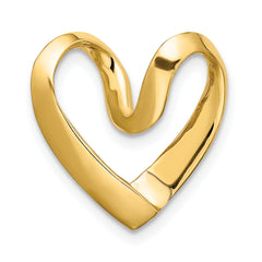 10K Polished Heart Chain Slide