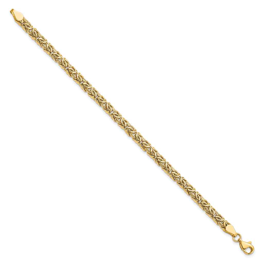 10K Polished Byzantine Bracelet