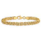 10K Polished Byzantine Bracelet
