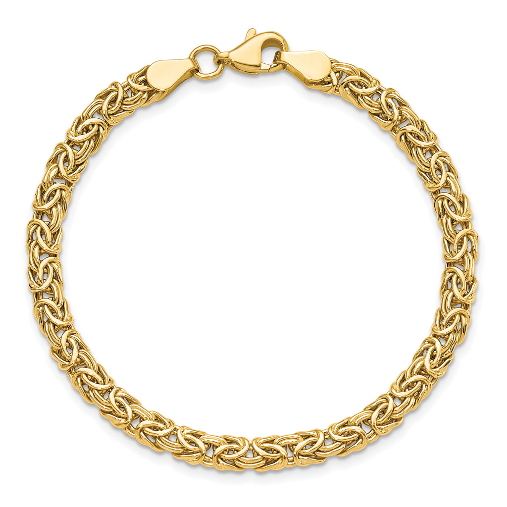 10K Polished Byzantine Bracelet