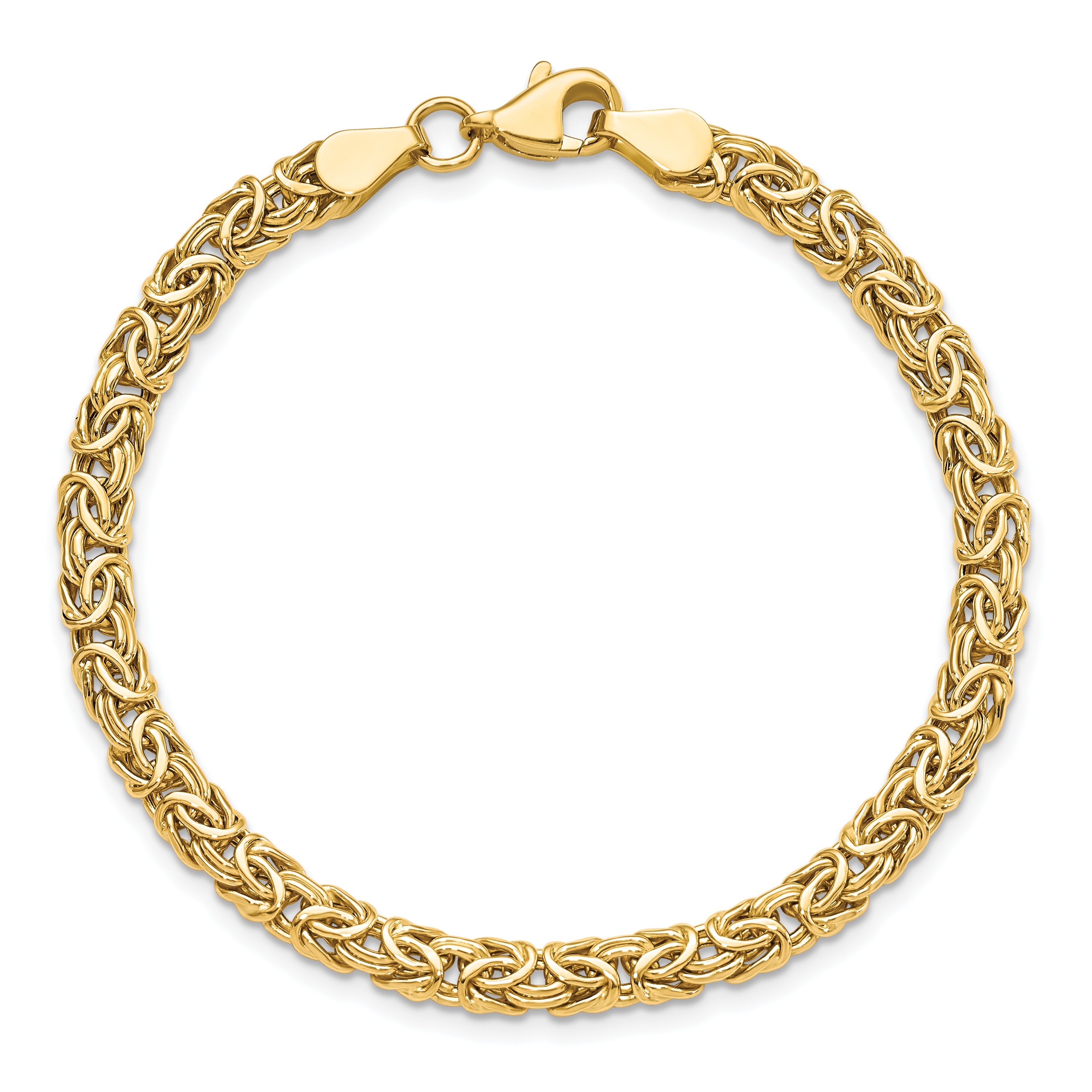 10K Polished Byzantine Bracelet