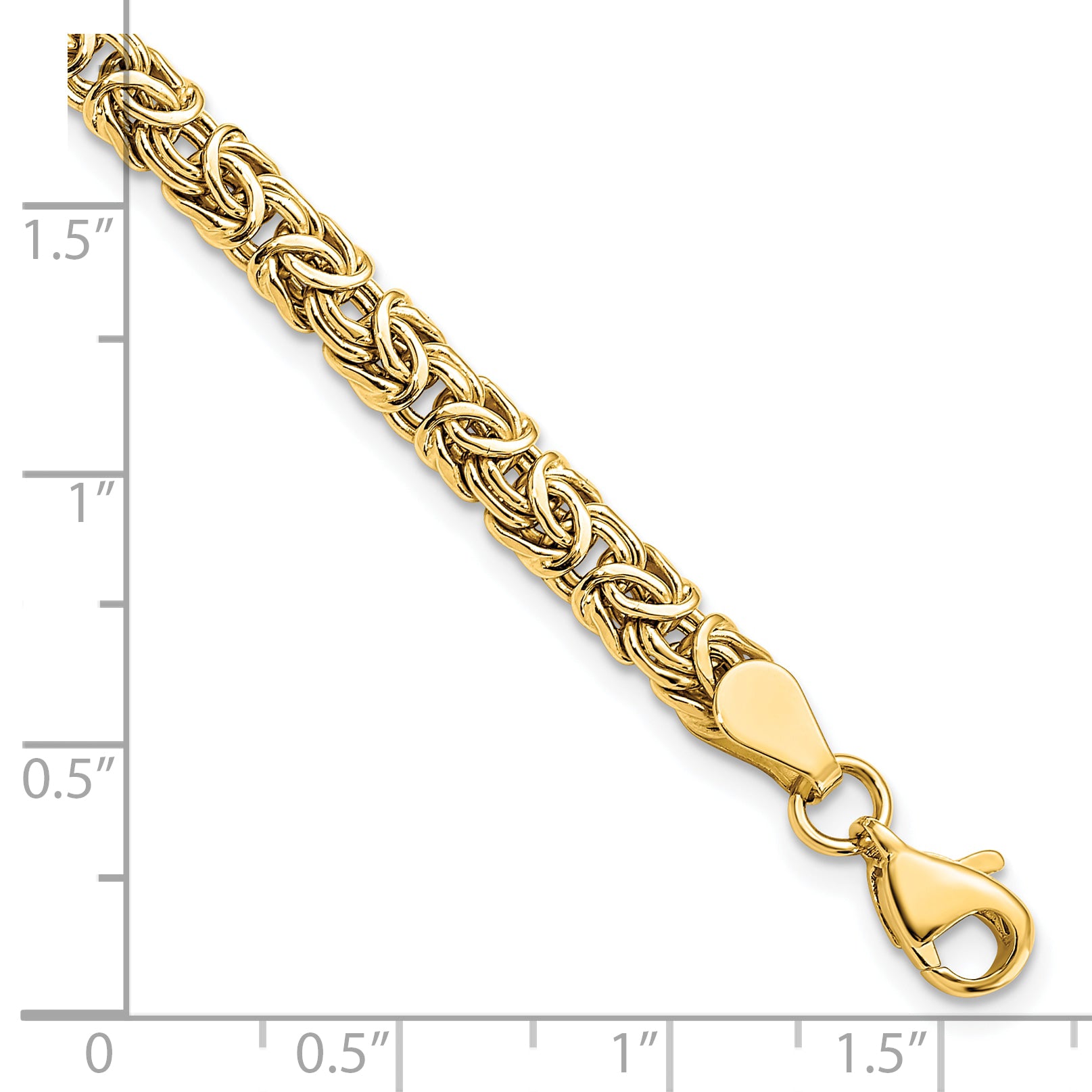 10K Polished Byzantine Bracelet