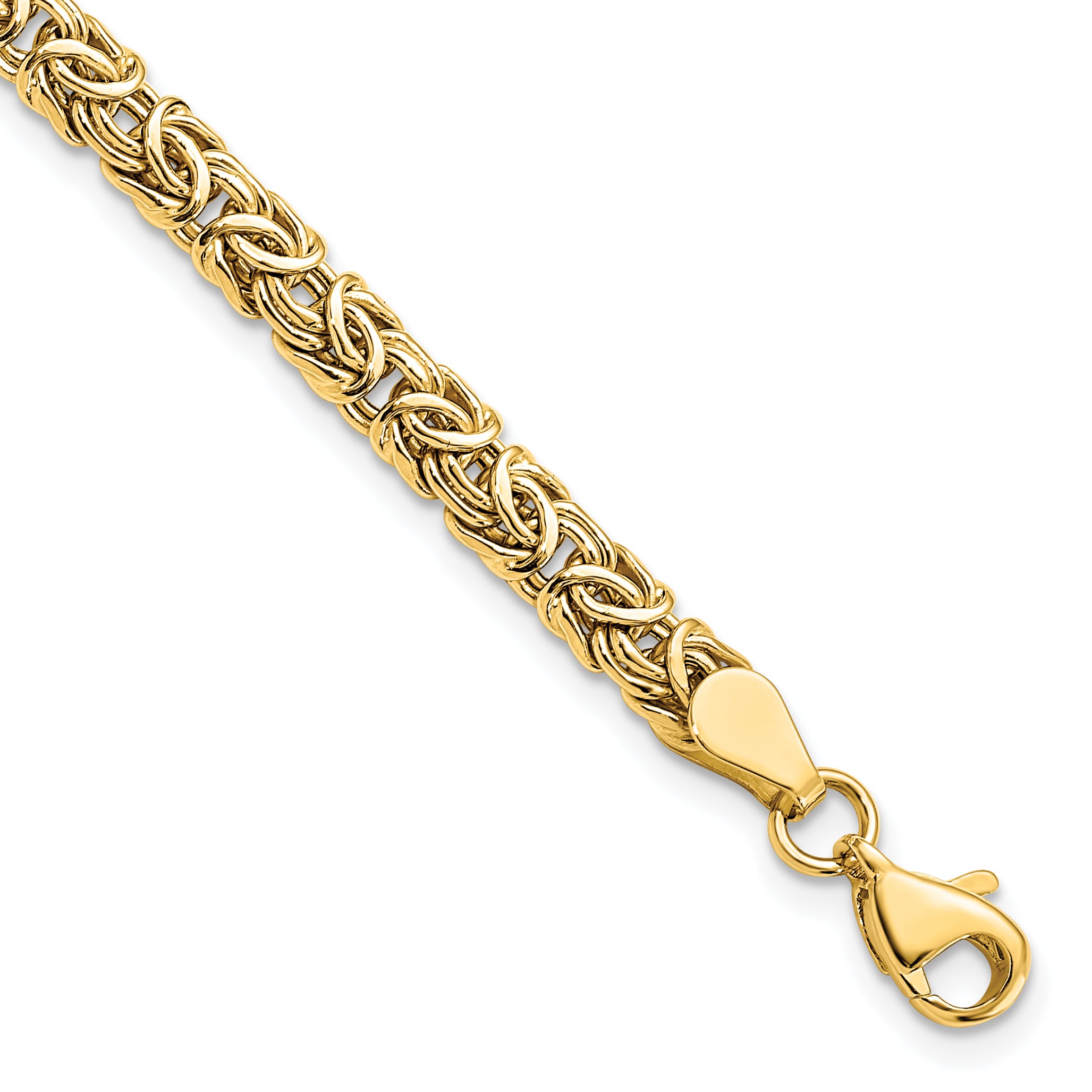 10K Polished Byzantine Bracelet