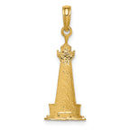 10K and Rhodium Cape Hatteras Lighthouse Pendant