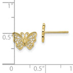 10K Butterfly Post Earrings