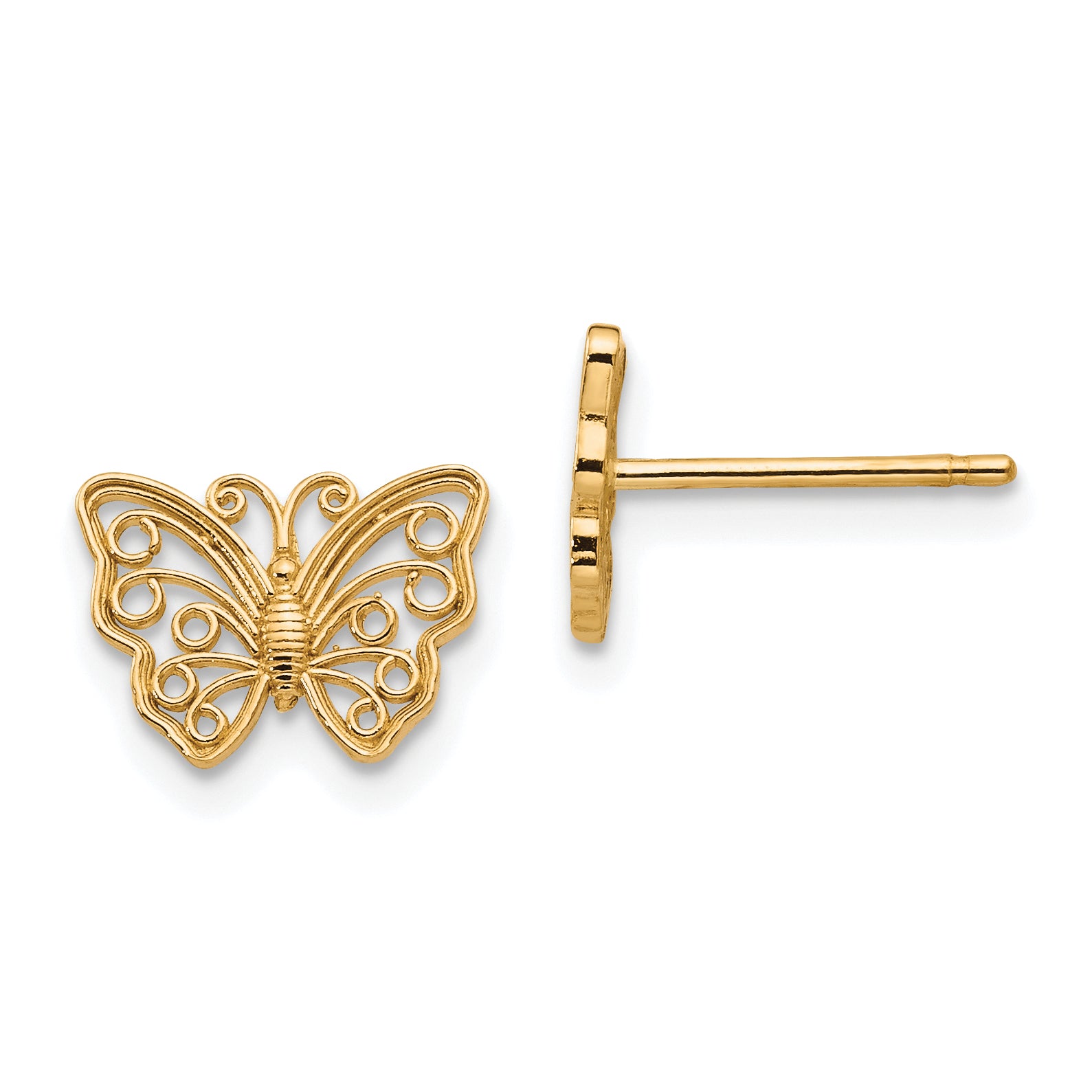 10K Butterfly Post Earrings Main image