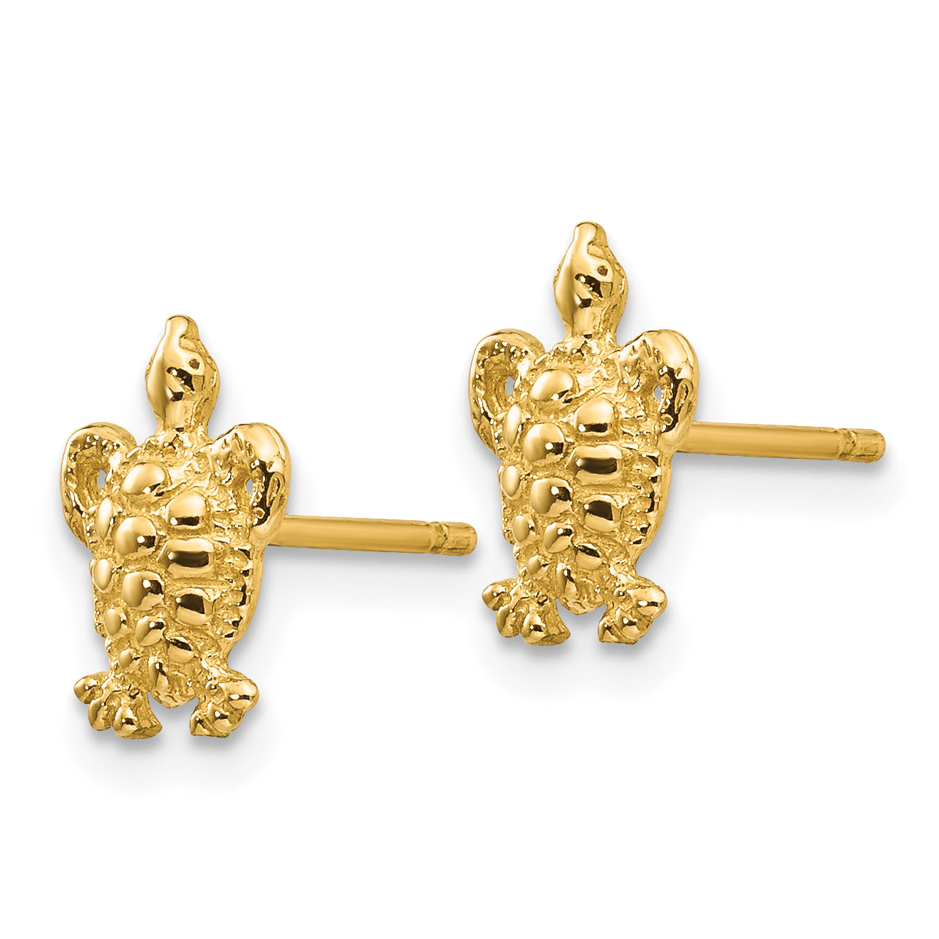 10K Mini Turtle Post Earrings Secondary image