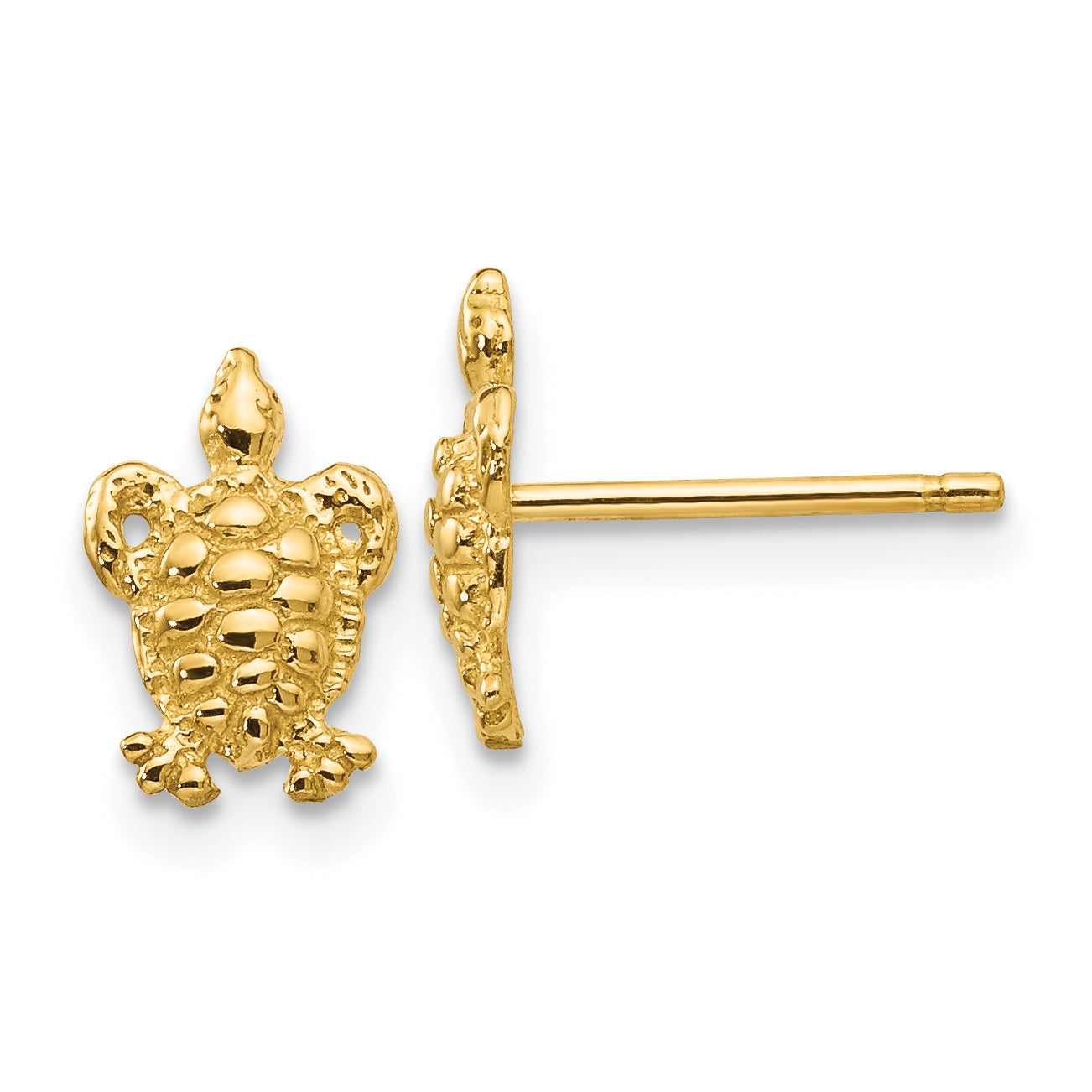 10K Mini Turtle Post Earrings Main image