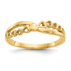 10K Fleur-De-Lis Tapered Ring