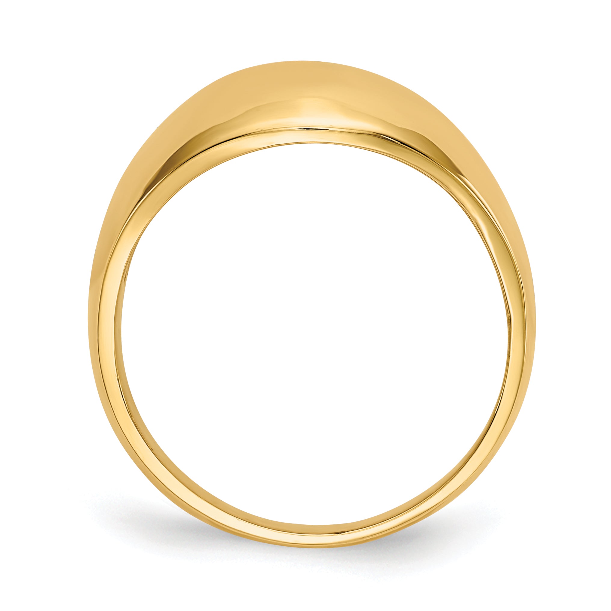 10K 10mm Domed-top Tapered Cigar Band Ring Secondary image