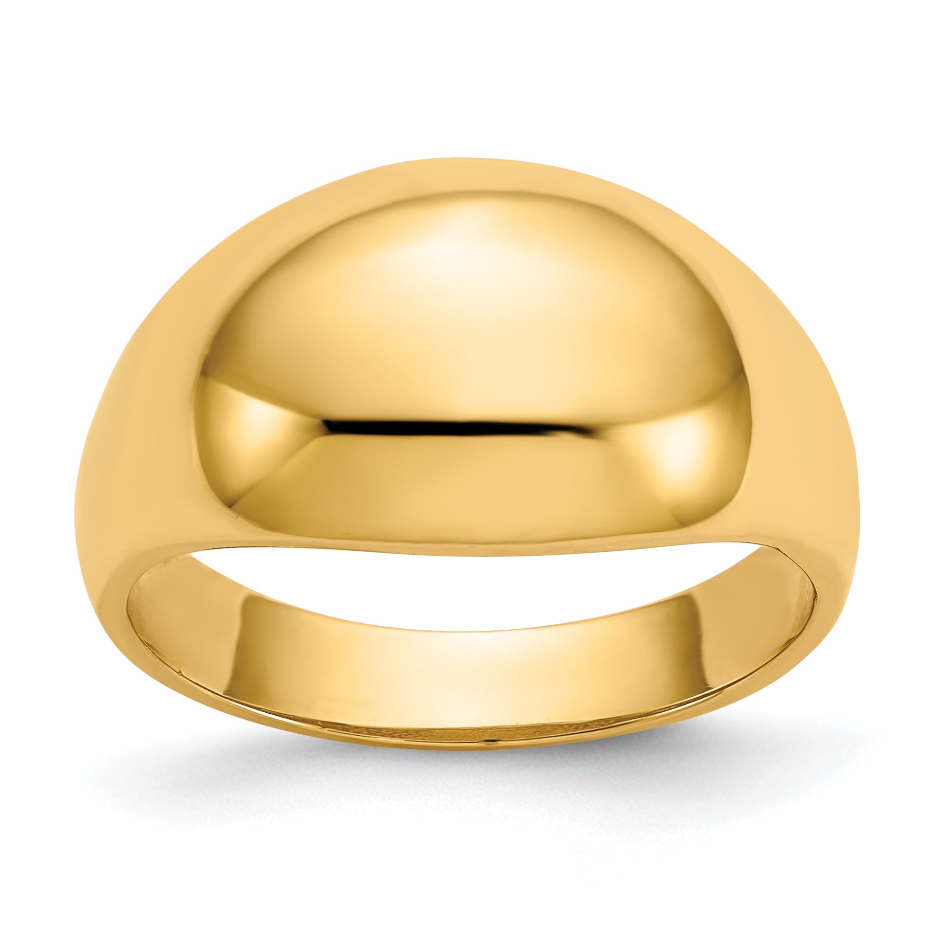 10K 10mm Domed-top Tapered Cigar Band Ring Main image
