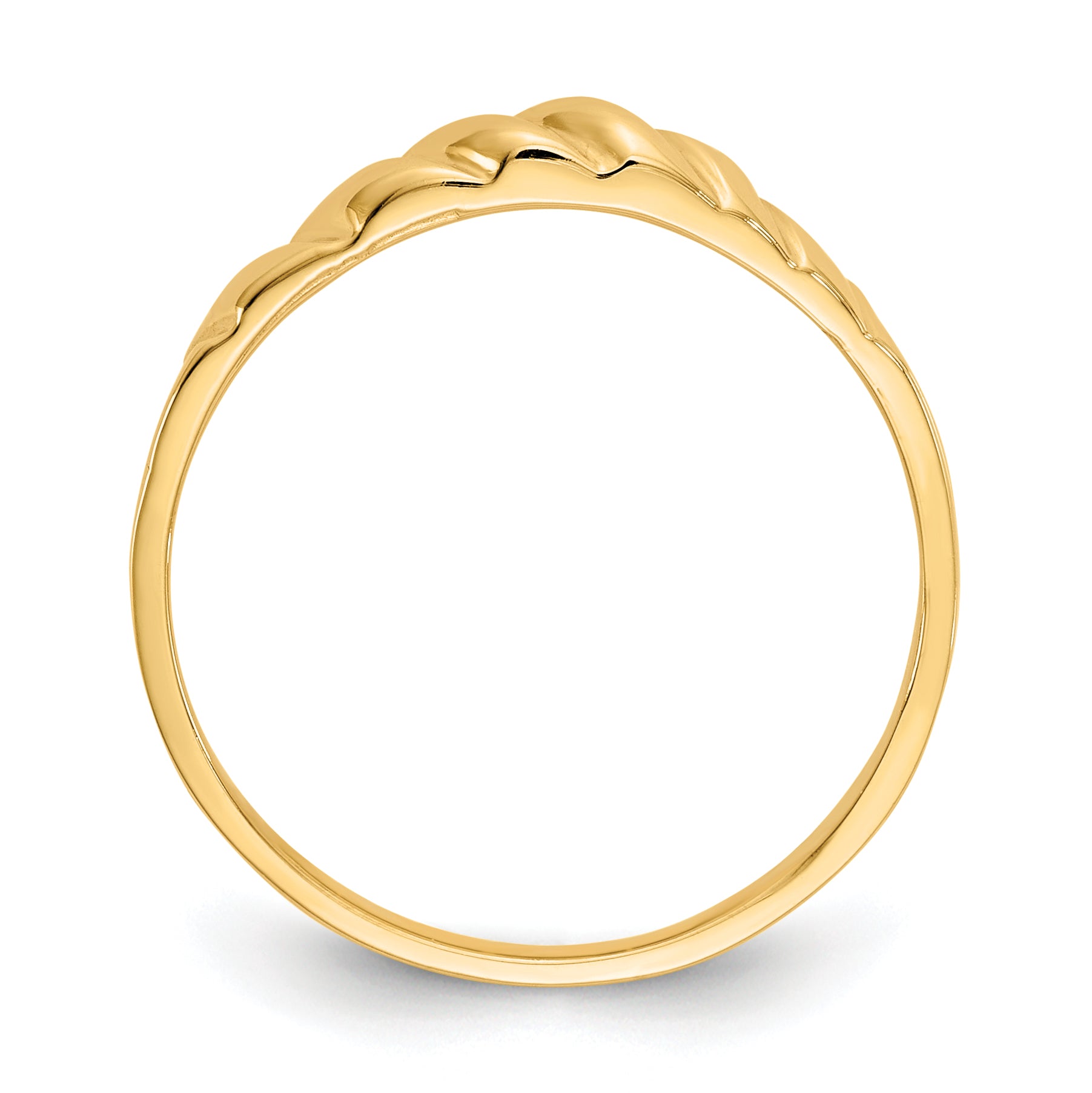 10K Polished Valley Dome Ring Secondary image