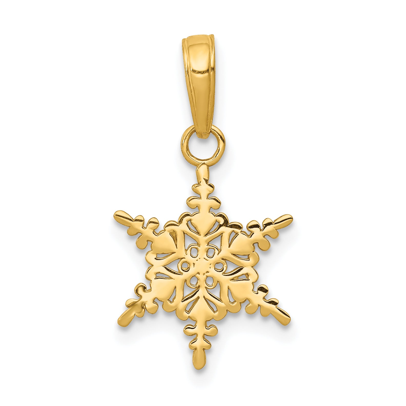 10k Small Snowflake Pendant Main image