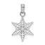 10k White Gold Small Snowflake Pendant