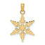 10k Polished Snowflake Charm