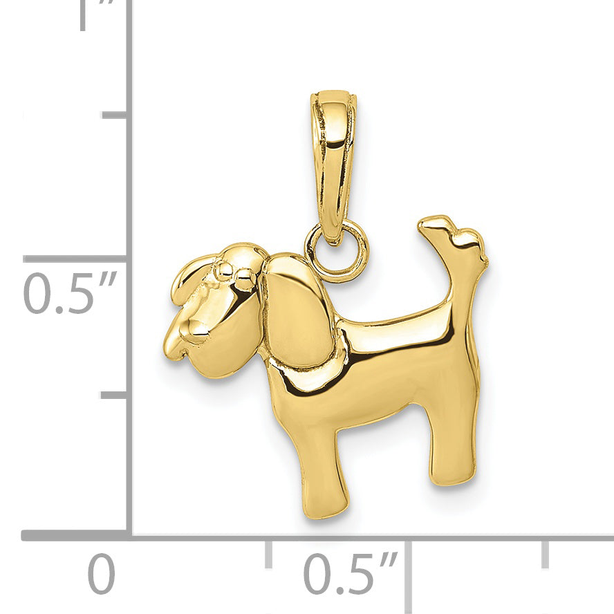 10k Polished Dog Charm Secondary image