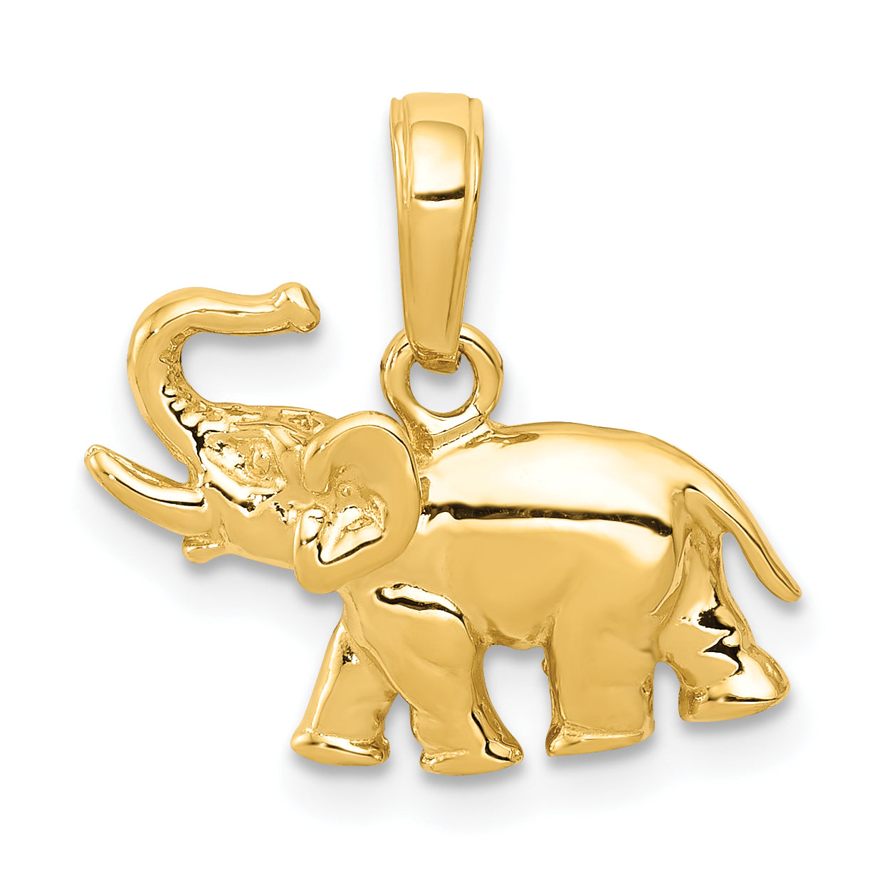 10k Polished Elephant Charm Main image