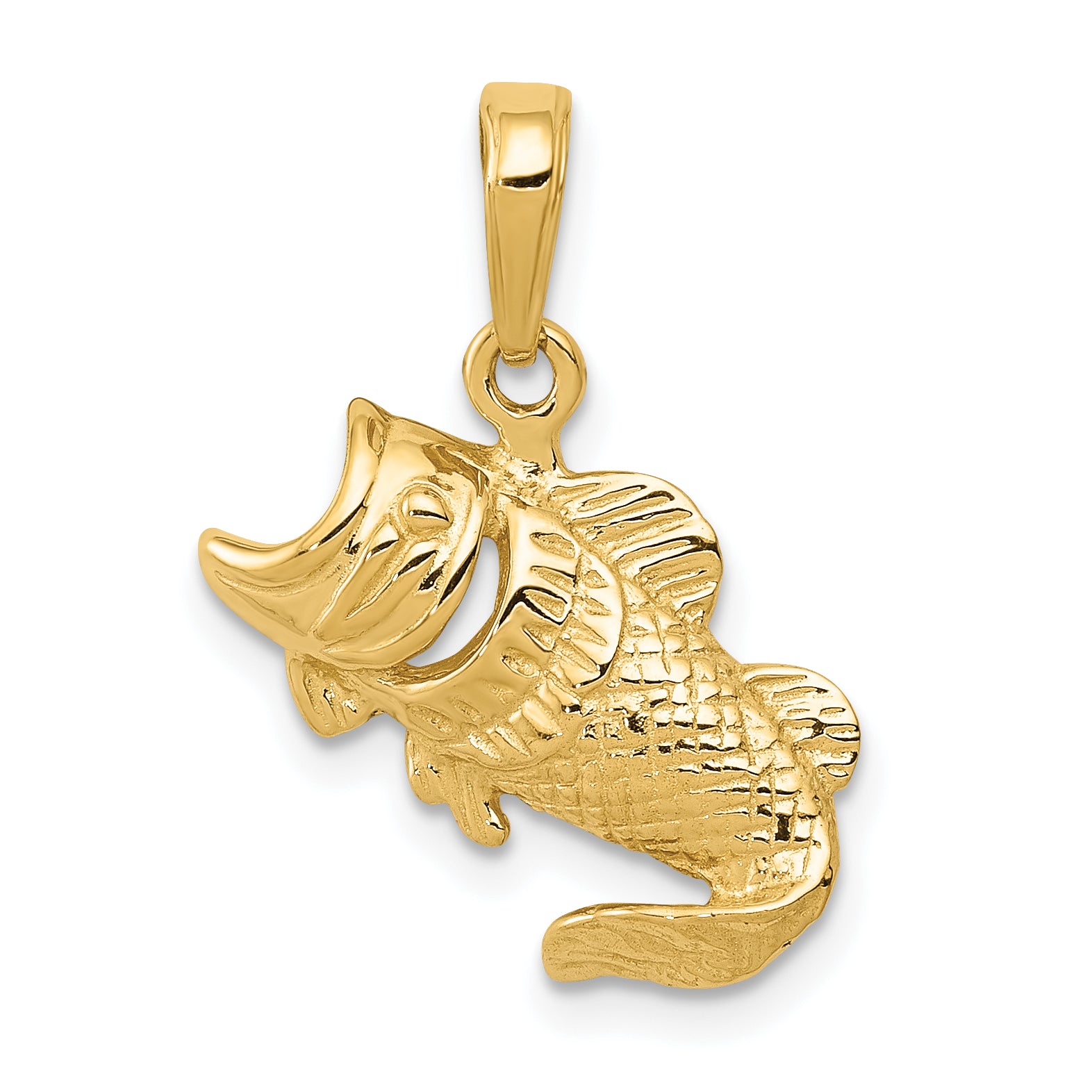 10k Large Mouth Bass Fish Small Charm Main image