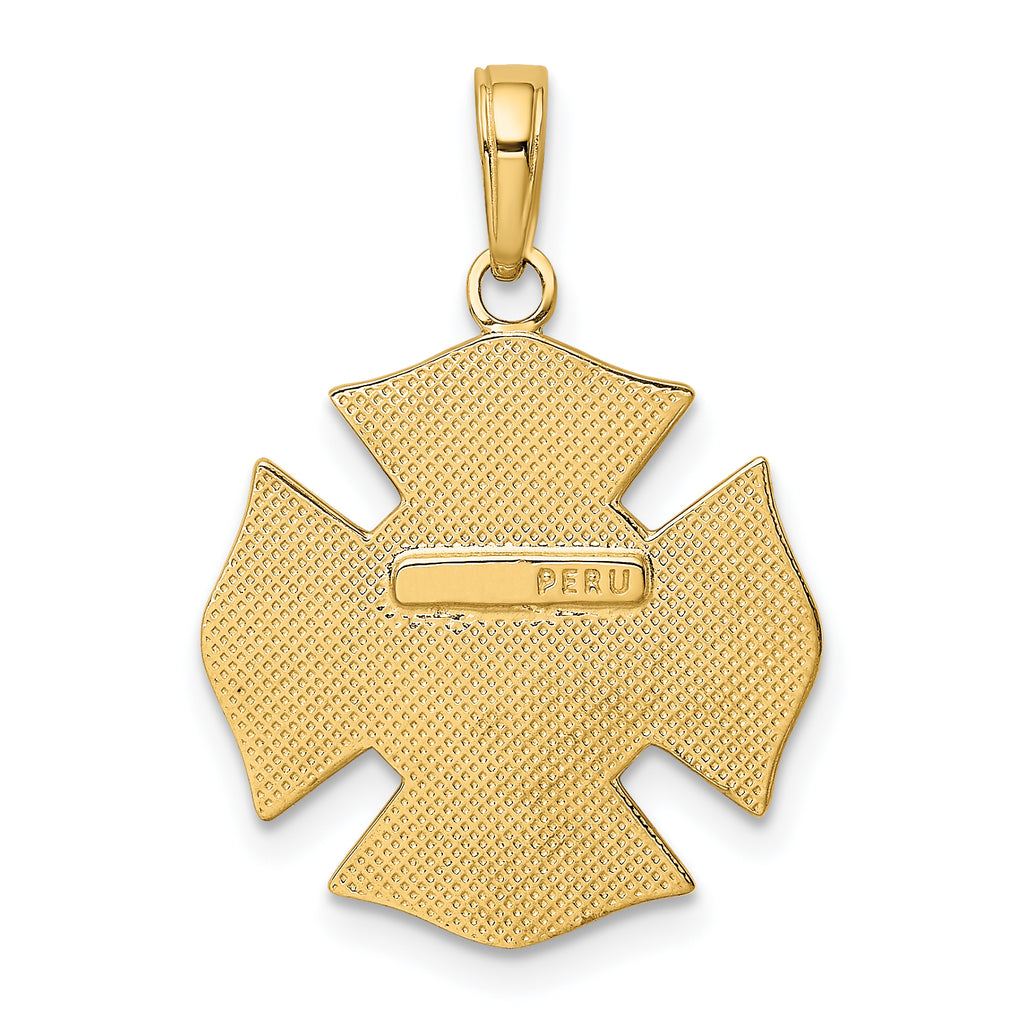 10K None Fire Dept. FD Maltese Cross Pendant - view 3