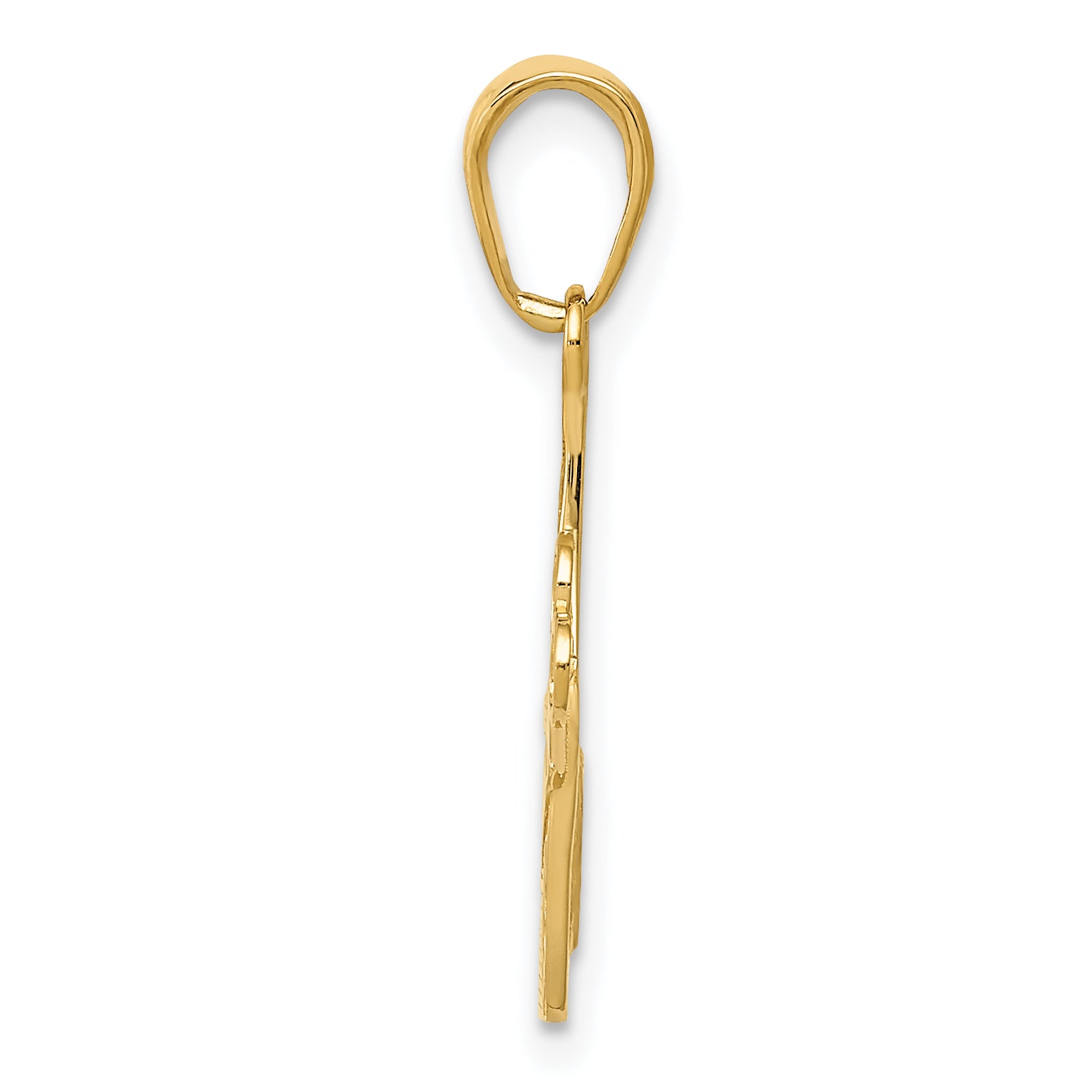 10K Comb and Scissors Charm