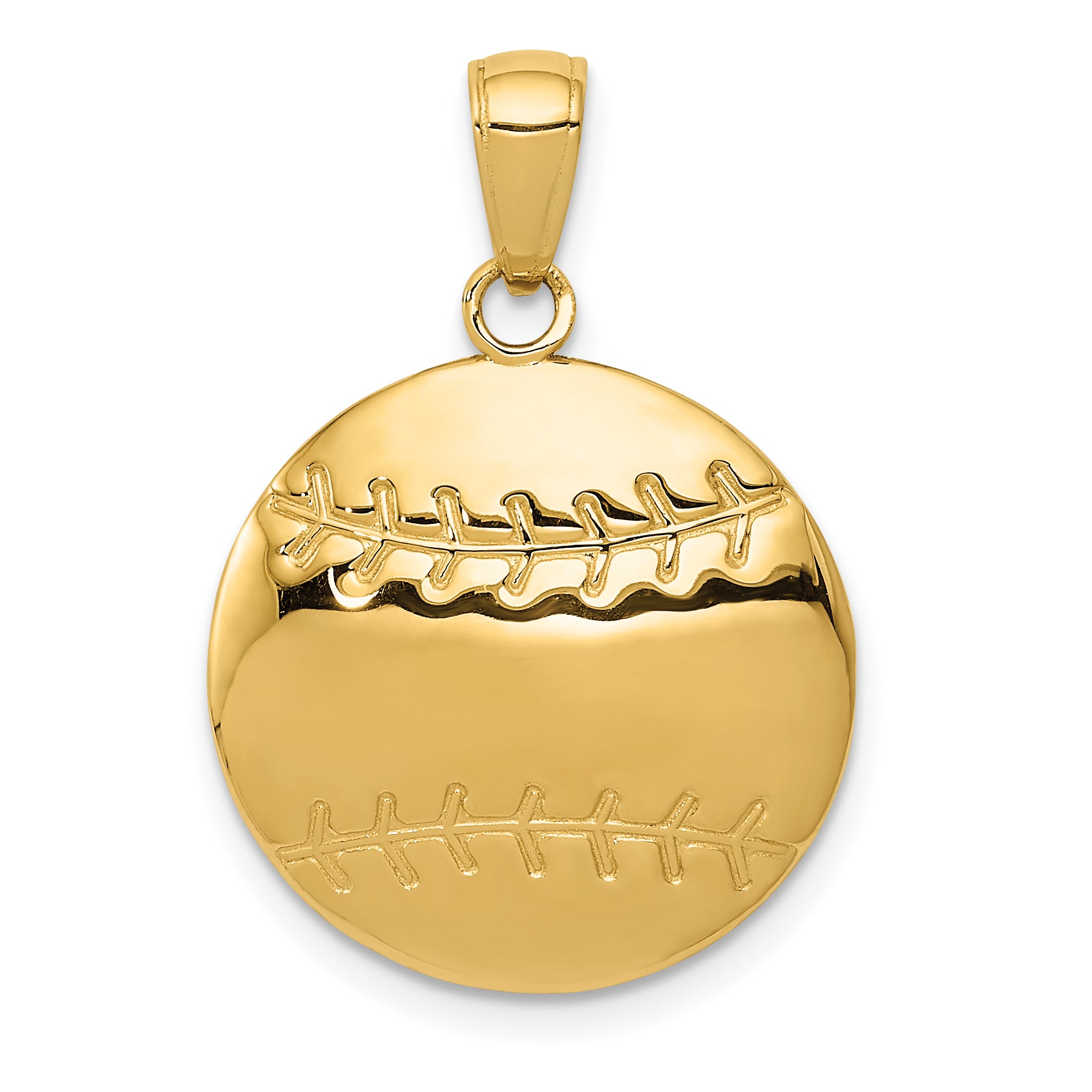 10K Diamond-Cut Baseball Charm Main image
