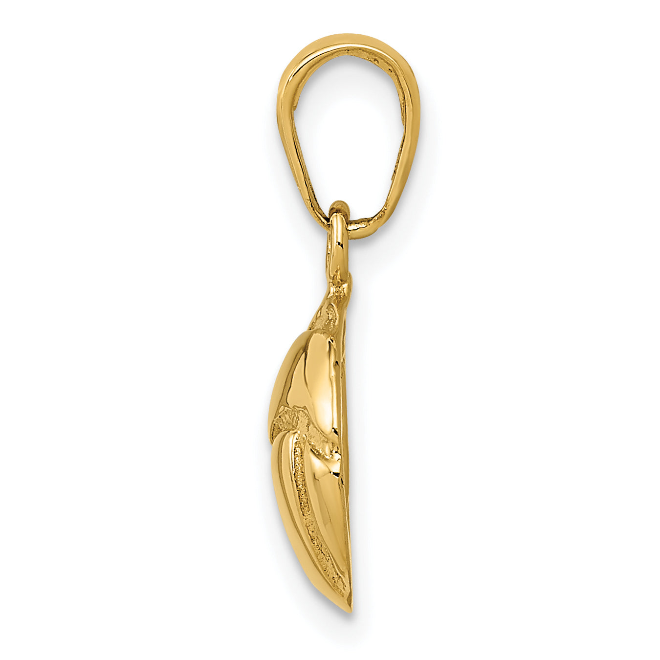10K Solid Satin Diamond -Cut Volleyball Charm Secondary image