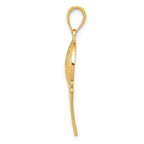 10K None Basketball and Net Pendant - view 2