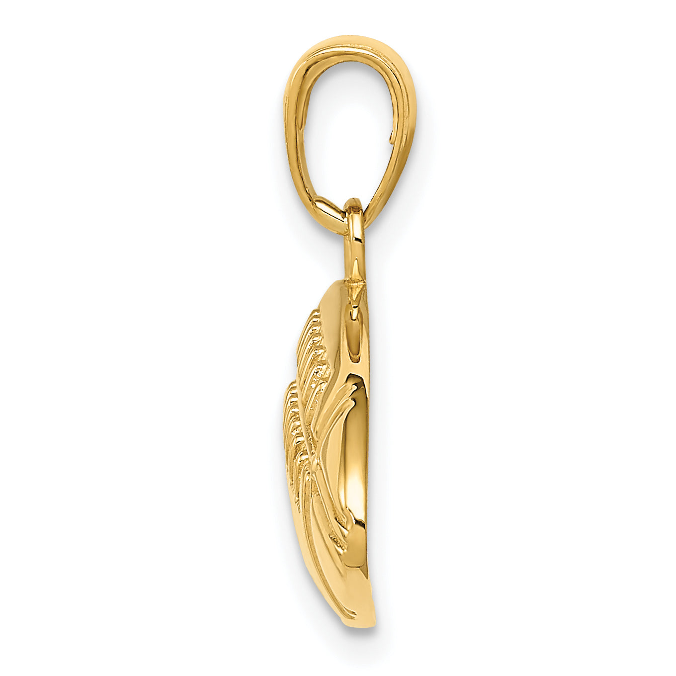 10K Diamond-Cut Medium Football Charm Secondary image