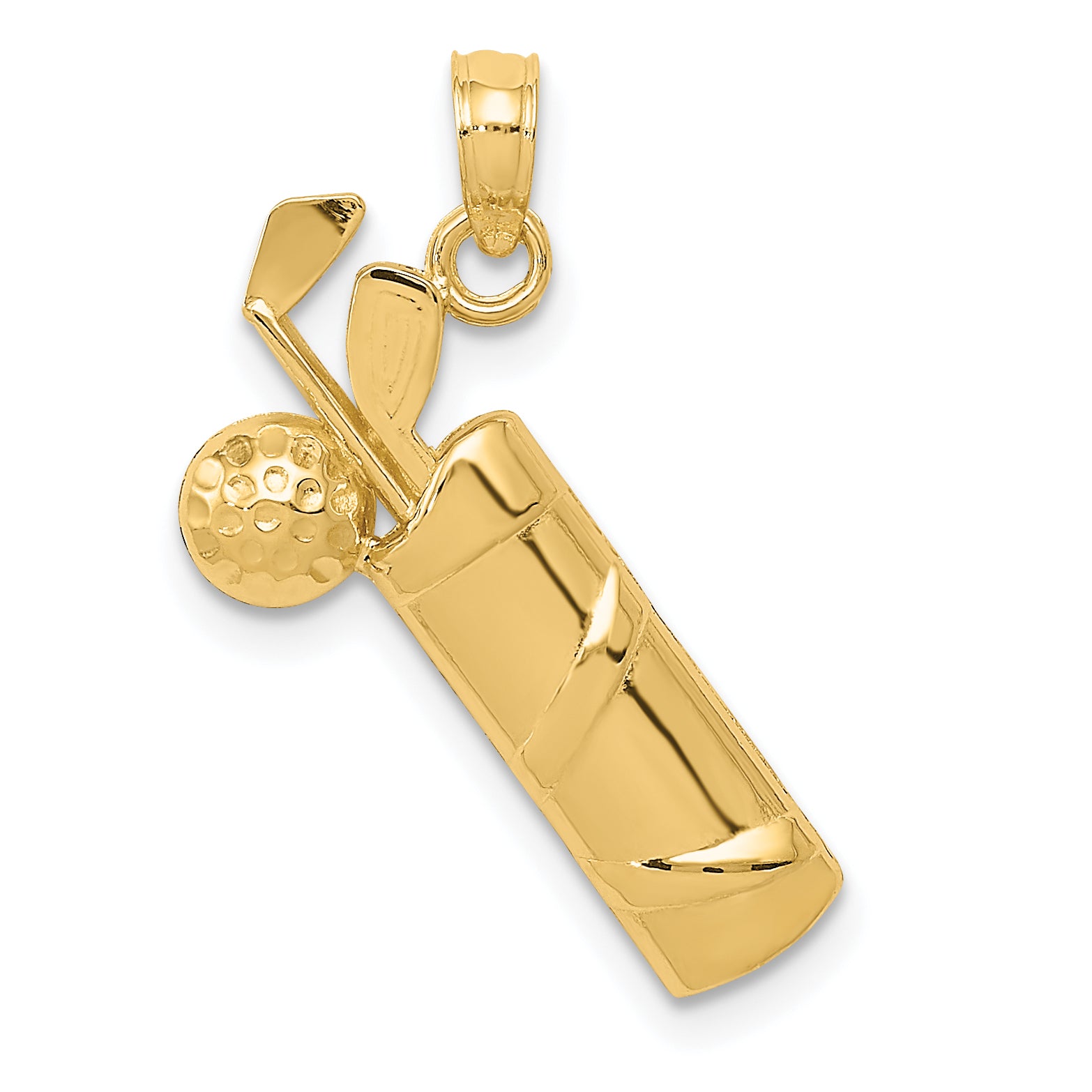 10k Polished Golf Bag Charm Main image