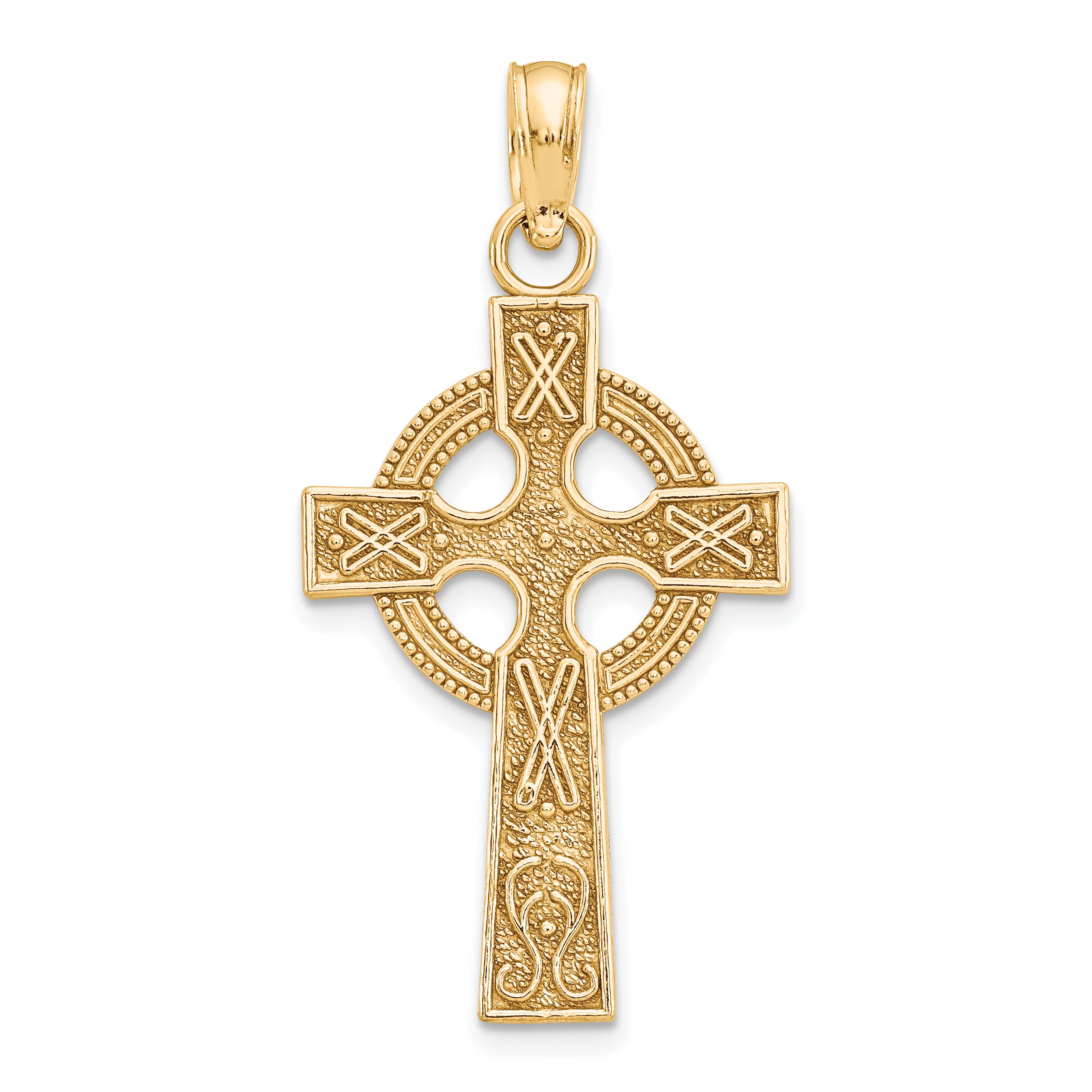 10k Celtic Cross w/Eternity Circle Pendant Main image