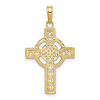 10K Diamond-cut Celtic Cross Pendant