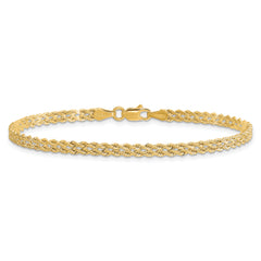 10K 3.0mm Wide Diamond-Cut Double Rope Bracelet