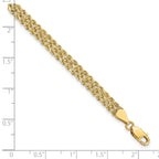 Diamond-Cut Triple Rope Chain Bracelet in 10K Yellow Gold, 7 Inch - Sophia Jewelers